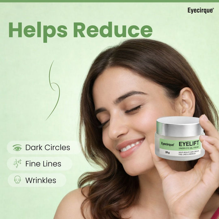 Eyelift Under Eye Gel Cream for Dark Circles, Puffy Eyes, Eye Bags & Wrinkles Pack of 2