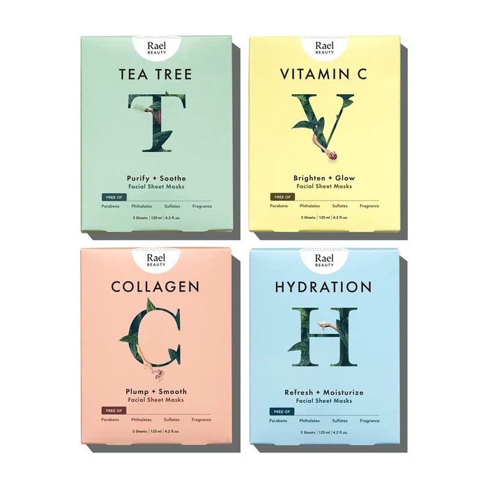 Rael Face Anything Mask Set for Soothing, Hydration, and Brightening