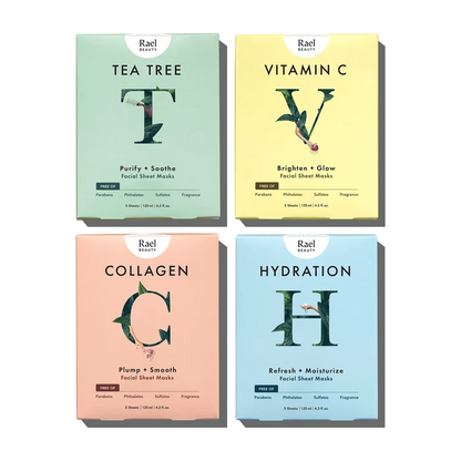 Rael Face Anything Mask Set for Soothing, Hydration, and Brightening