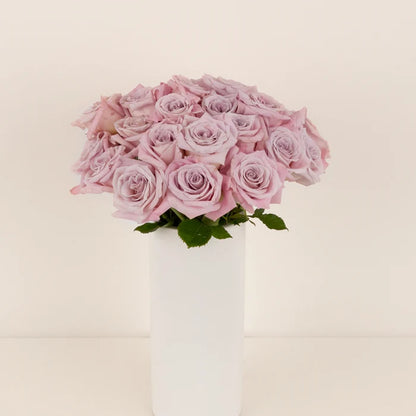 Faith Lavender Roses Vase - Image