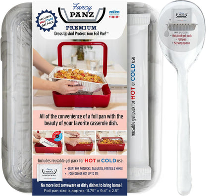 Fancy Panz Aluminum Foil Pan Carrier - Roaster Cover Case for 9x13 Tins