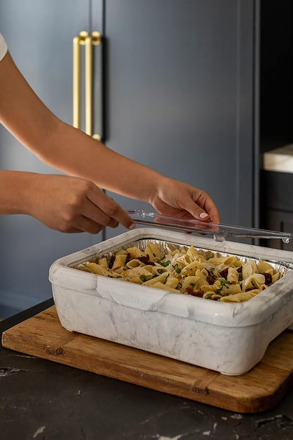 Fancy Panz Aluminum Foil Pan Carrier - Roaster Cover Case for 9x13 Tins