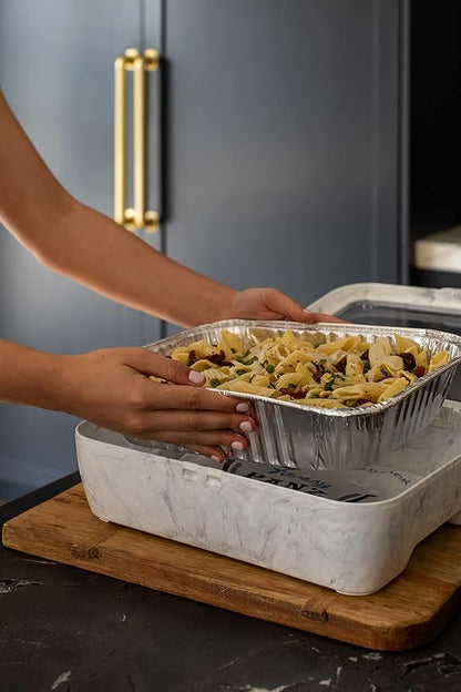 Fancy Panz Aluminum Foil Pan Carrier - Roaster Cover Case for 9x13 Tins