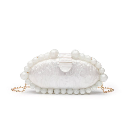 Fashion Minimalist Pearl Acrylic Handbag