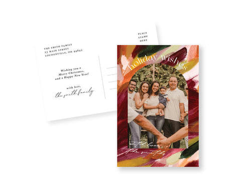 Festive Brush Postcard