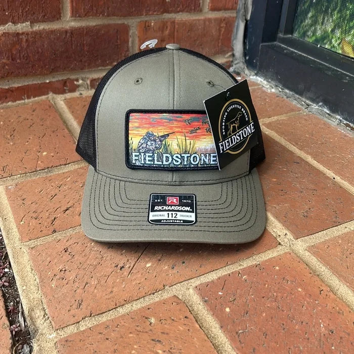 Fieldstone Duck Hunter Patch Moss and Black Snapback Cap