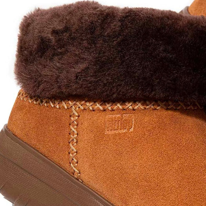 Filflop Mukluk Shorty Shearling-lined Suede Ankle Boots Chestnut