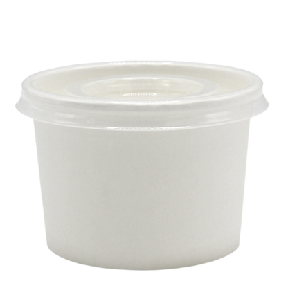 Go Pack Portion Pots 4oz and 7oz Fish And Chips Portion Pots and Lids