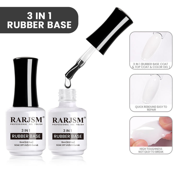 Flash Sale 3-in-1 Self-Healing Rubber Base Gel 15ml - Limited Time 54% OFF