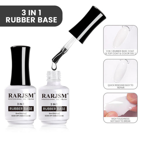 Flash Sale 3-in-1 Self-Healing Rubber Base Gel 15ml - Limited Time 54% OFF