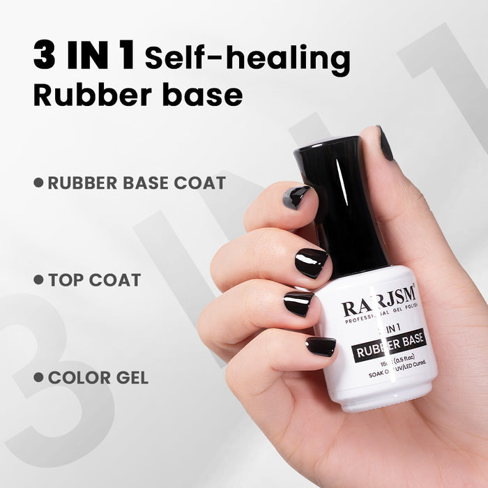 Flash Sale 3-in-1 Self-Healing Rubber Base Gel 15ml - Limited Time 54% OFF