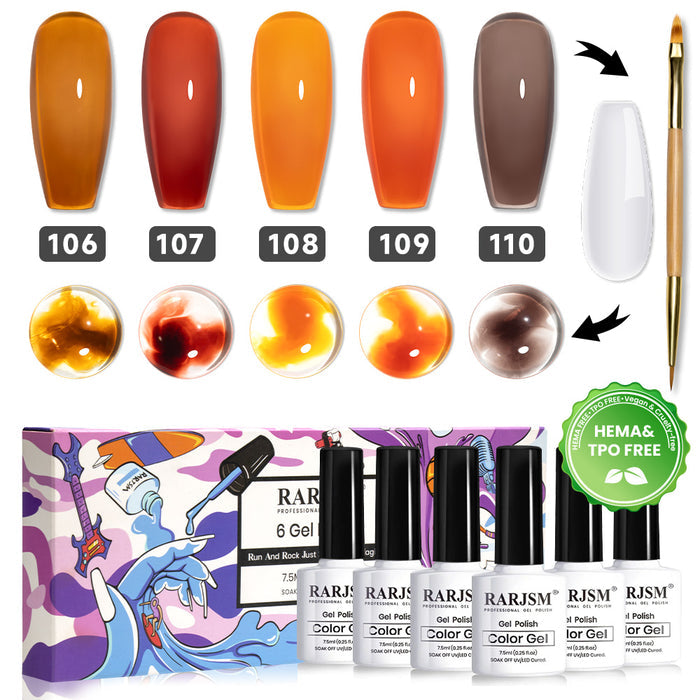 Flash Sale Bloom in Fall Blooming Gel Polish Set 6 Colors 7.5ml - Limited Time 50% OFF