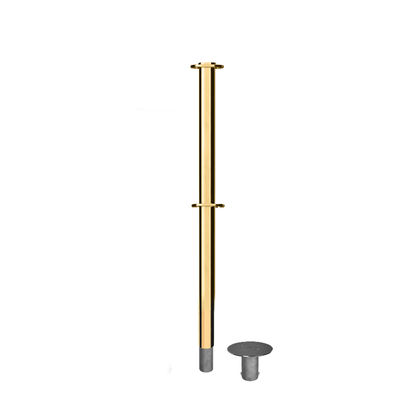 POLISHED BRASS / FLAT TOP TAPPED FOR SIGN FRAME