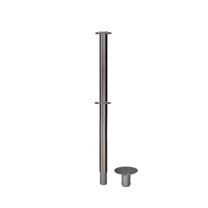 SATIN STAINLESS STEEL / FLAT TOP TAPPED FOR SIGN FRAME