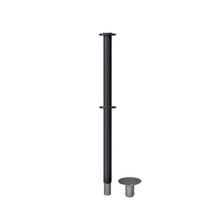 BLACK / FLAT TOP TAPPED FOR SIGN FRAME