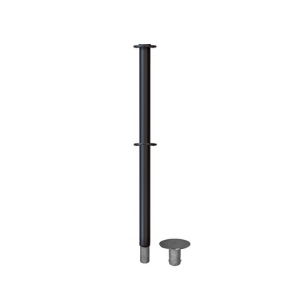 BLACK / FLAT TOP TAPPED FOR SIGN FRAME