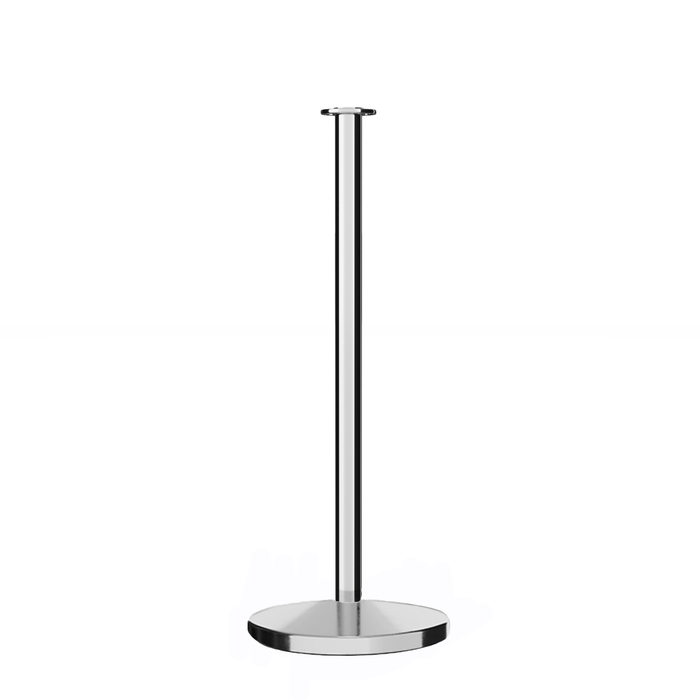 Flat Top Post and Rope Stanchion with Cast Iron Base - Montour Line CILine - Crowd Control Warehouse