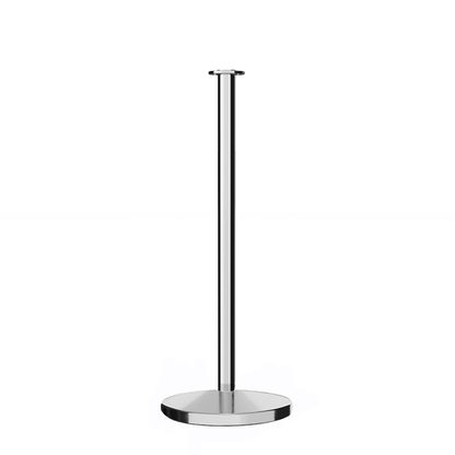 Flat Top Post and Rope Stanchion with Cast Iron Base - Montour Line CILine - Crowd Control Warehouse