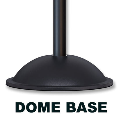 Flat Top Post and Rope Stanchion with Dome Base - Montour Line CDLineD - Crowd Control Warehouse
