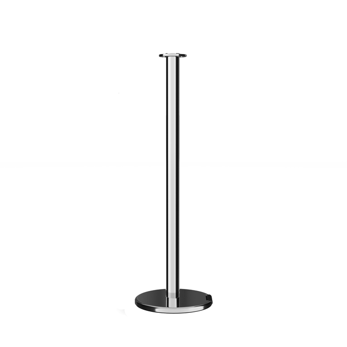 Flat Top Post and Rope Stanchion with Roller Base - Montour Line CELine - Crowd Control Warehouse