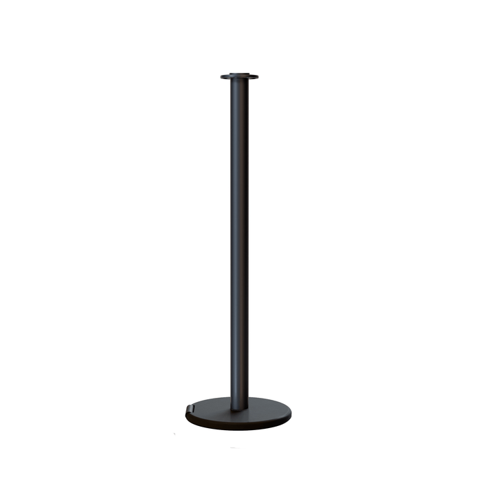 Flat Top Post and Rope Stanchion with Roller Base - Montour Line CELine - Crowd Control Warehouse