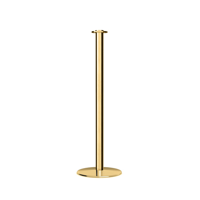 Flat Top Rope Stanchion with Low Profile Base - Montour Line CXLine - Crowd Control Warehouse