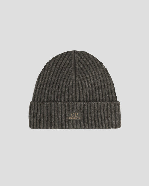 Fleece Knit Beanie Olive Night - Green
