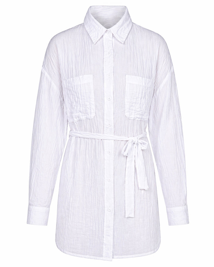 Outline of Flowy Shirt - Gauze White