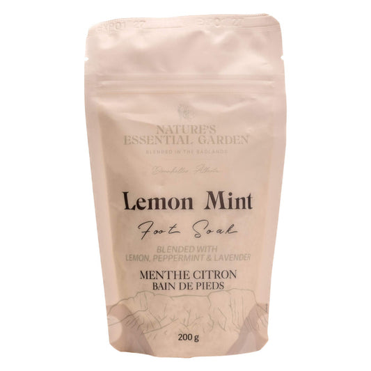 Bag of Nature's Essential Garden Foot Soak - Lemon Mint 200ml