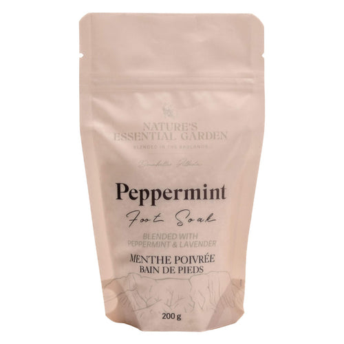 Bag of Nature's Essential Garden Foot Soak - Peppermint 200ml