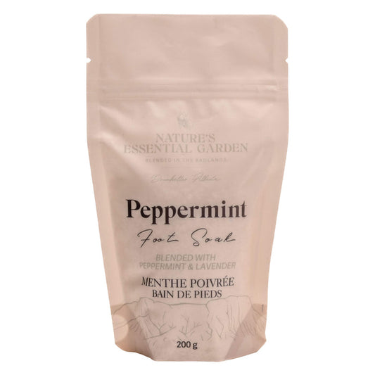 Bag of Nature's Essential Garden Foot Soak - Peppermint 200ml