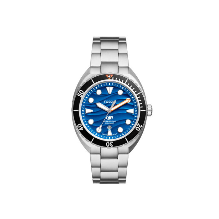 Fossil Breaker Three-Hand Date Stainless Steel Watch FS6064
