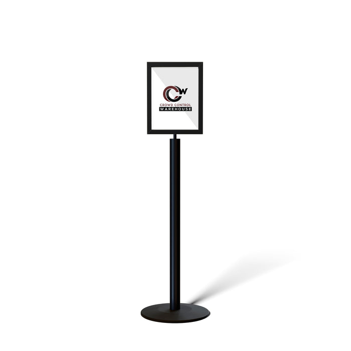 FSX200 Floor Standing Sign Frame, Low profile Base, 11 inches by 14 inches Sign Frame - Montour Line FSLine - Crowd Control Warehouse