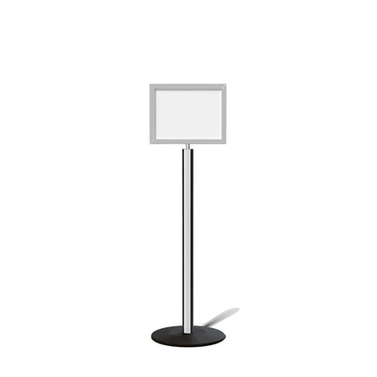 FSX200 Floor Standing Sign Frame, Low profile Base, 11 inches by 14 inches Sign Frame - Montour Line FSLine - Crowd Control Warehouse