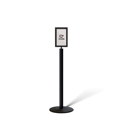 FSX200 Floor Standing Sign Frame, Low profile Base, 7 inches by 11 inches Sign Frame - Montour Line FSLine - Crowd Control Warehouse