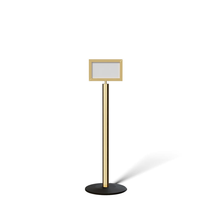 FSX200 Floor Standing Sign Frame, Low profile Base, 7 inches by 11 inches Sign Frame - Montour Line FSLine - Crowd Control Warehouse