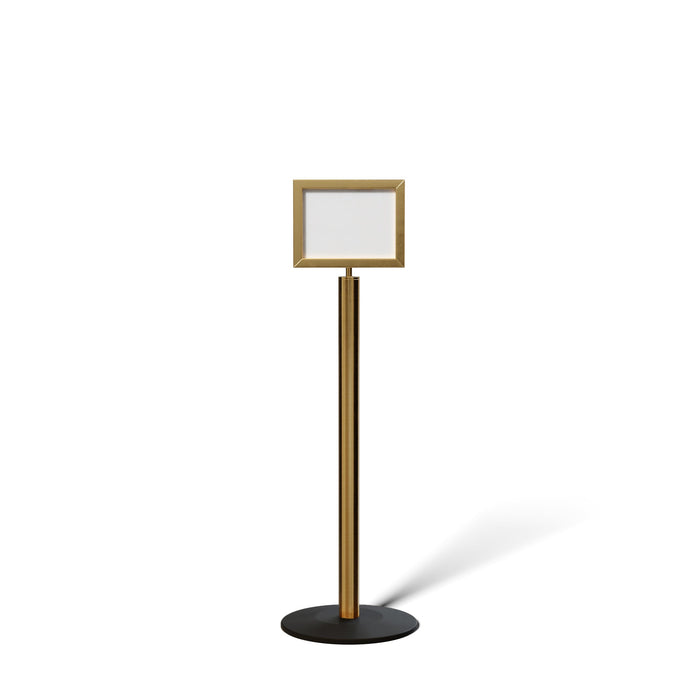 FSX200 Floor Standing Sign Frame, Low profile Base, 8.5 inches by 11 inches Sign Frame - Montour Line FSLine - Crowd Control Warehouse