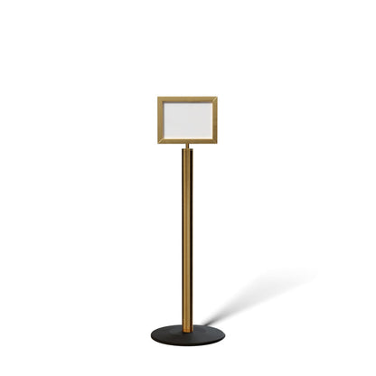 FSX200 Floor Standing Sign Frame, Low profile Base, 8.5 inches by 11 inches Sign Frame - Montour Line FSLine - Crowd Control Warehouse