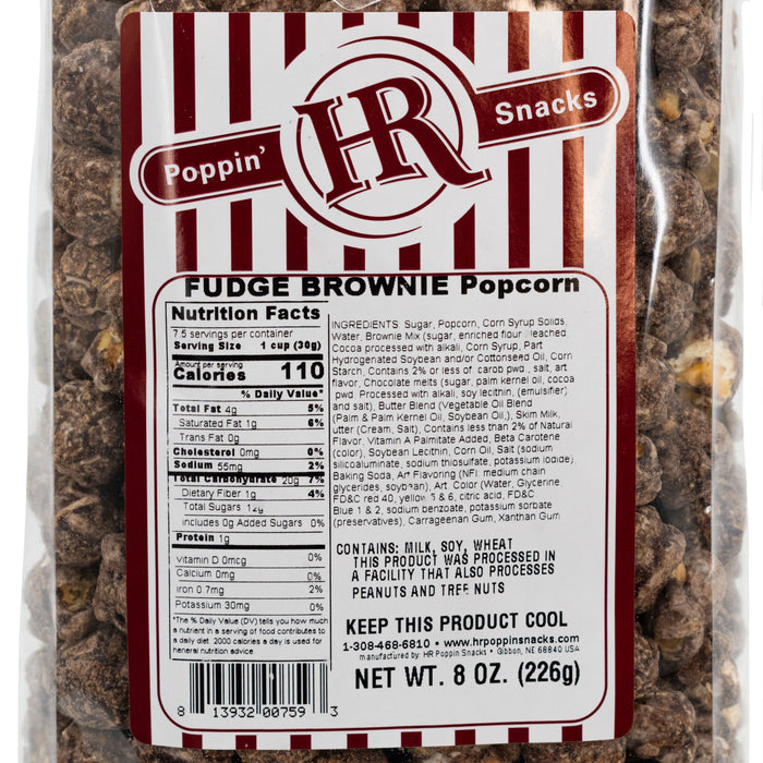 Fudge Brownie Popcorn | 6.3 oz | HR Poppin' Snacks