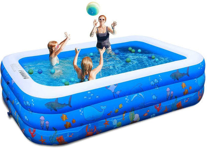 Family inflatable swimming pool for UK garden
Large FUNAVO kiddie pool with adults
Backyard inflatable pool 100 x 71 x 22
Garden lounge pool for kids and adults UK