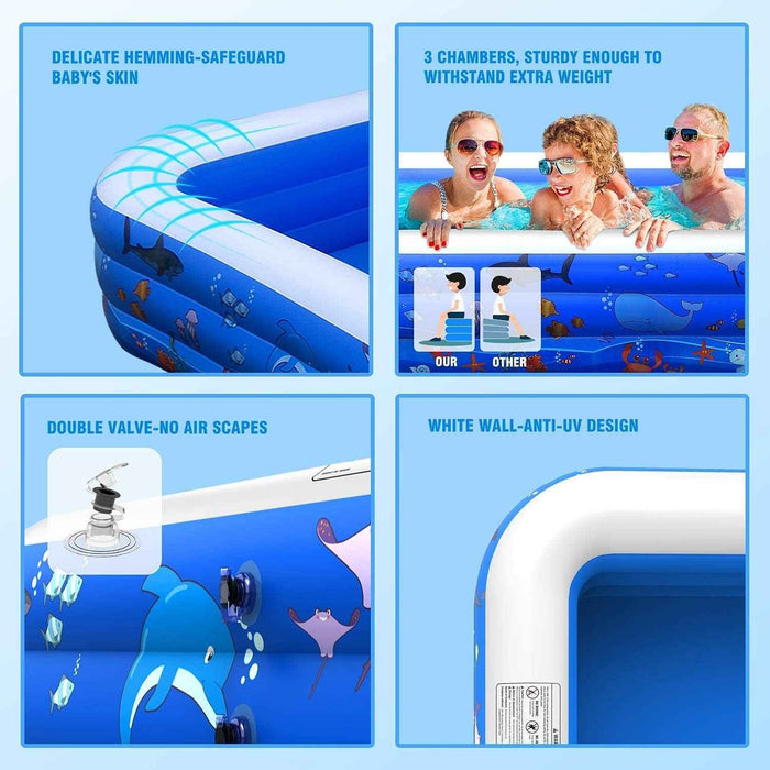 large inflatable pool for family