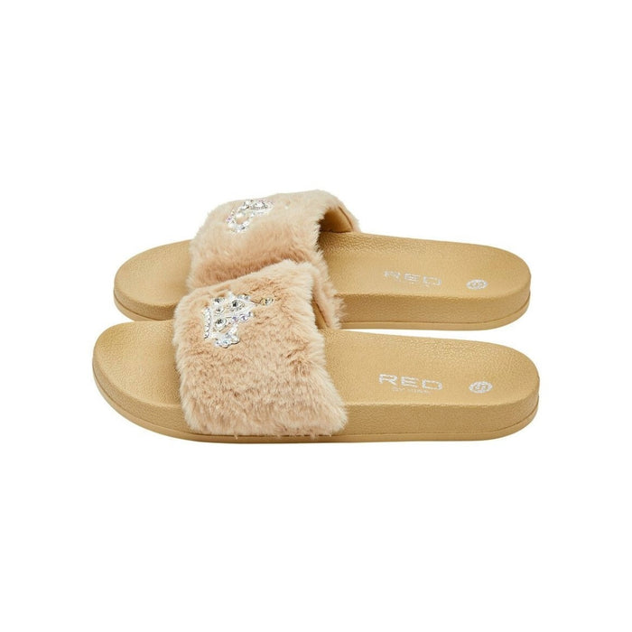 #Fw38 Jewel Fur Slipper [Large] [Caramel]