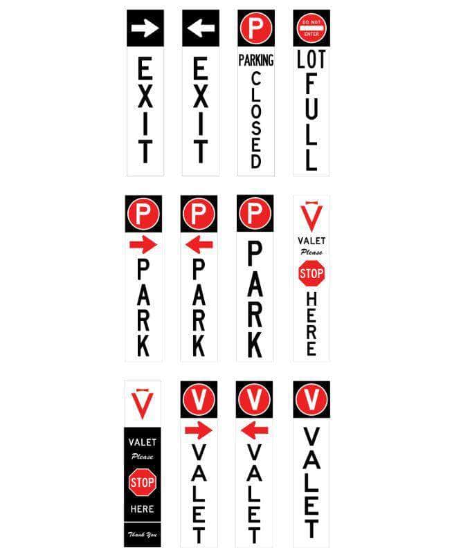 Gemstone Valet & Parking Sign