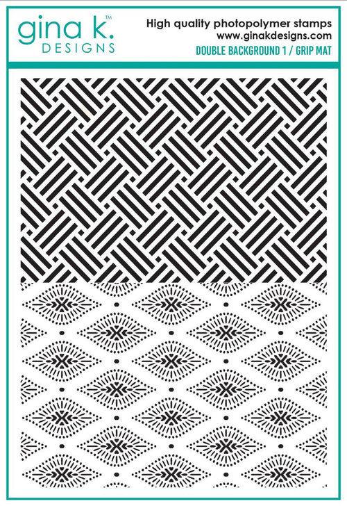 Gina K. Designs - Stamp - Double Background Grip Mat 1. Available at Embellish Away located in Bowmanville Ontario Canada.