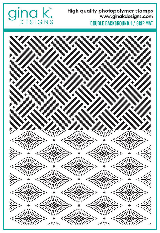 Gina K. Designs - Stamp - Double Background Grip Mat 1. Available at Embellish Away located in Bowmanville Ontario Canada.