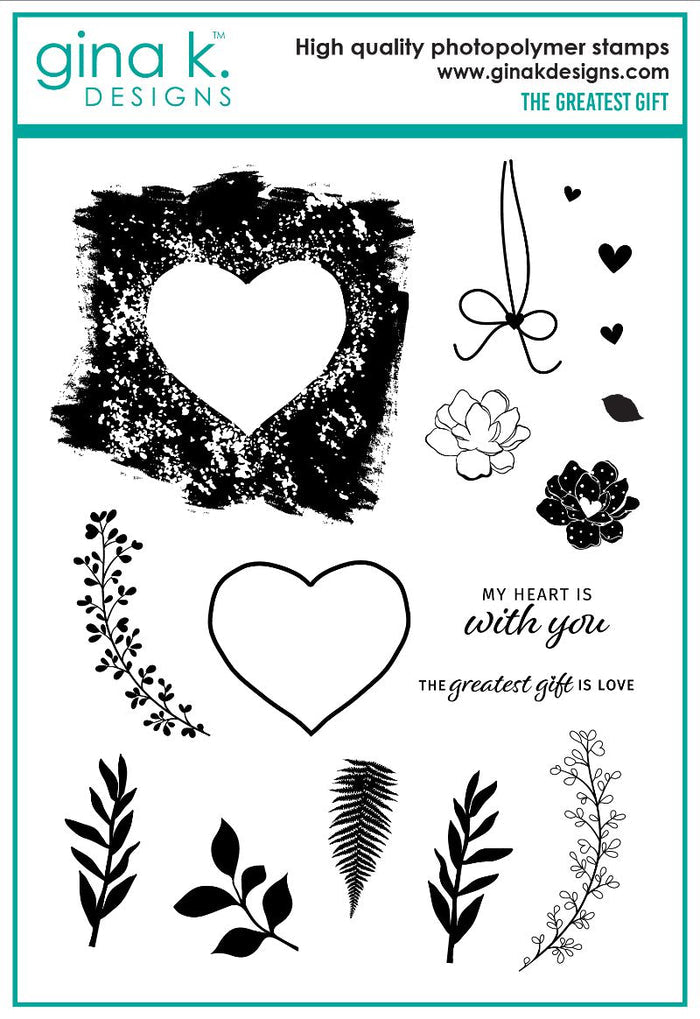 Gina K. Designs - Stamp - The Greatest Gift. Available at Embellish Away located in Bowmanville Ontario Canada.