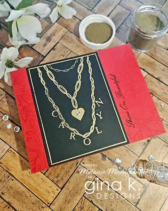Gina K. Designs - Stamp &amp; Die Set - Celebrate in Style. Set by Melanie Munchinger. Available at Embellish Away located in Bowmanville Ontario Canada. Example by Melanie Muenchinger.