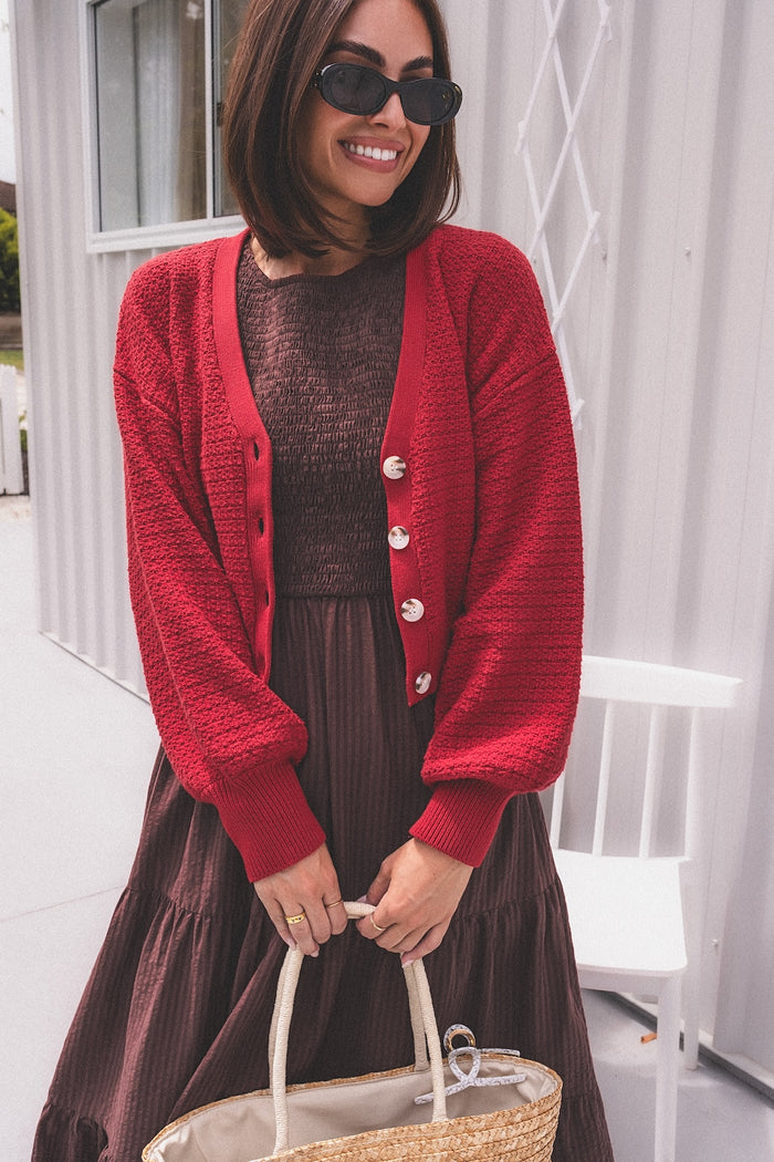 Ginny Cardigan - Chilli