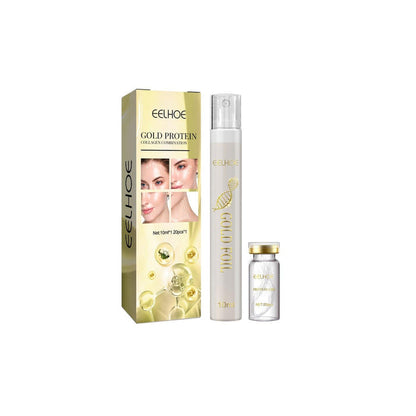 Gold Protein EELHOE Line and Collagen Line Carving Facial Light Lines 10ml + 20pcs 10ml Essence 20PCs EELHOE COSMETICS