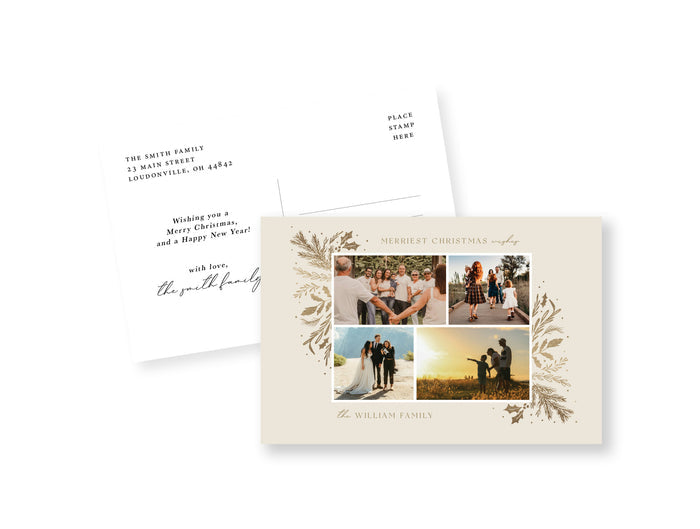 Golden Wreath Postcard